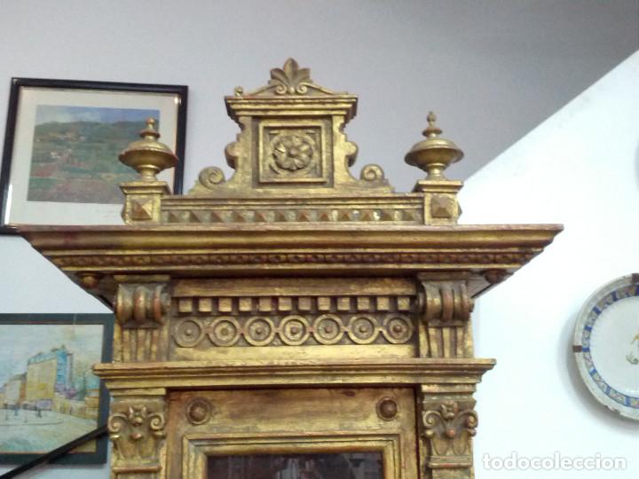 Antig&uuml;edades: VITRINA DE MADERA DORADA S.XIX - Foto 4