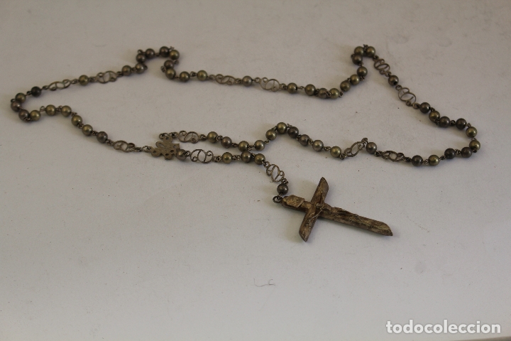 Antig&uuml;edades: rosario antiguo en plata de ley - Foto 1