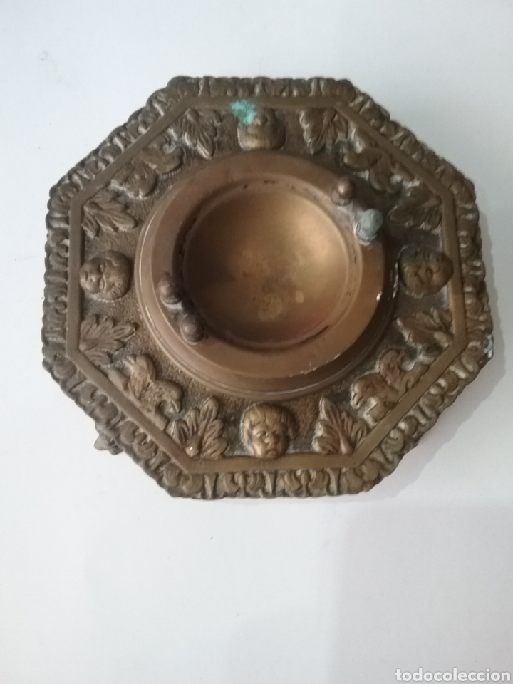 Antig&uuml;edades: Brasero peque&ntilde;o en bronce. - Foto 1