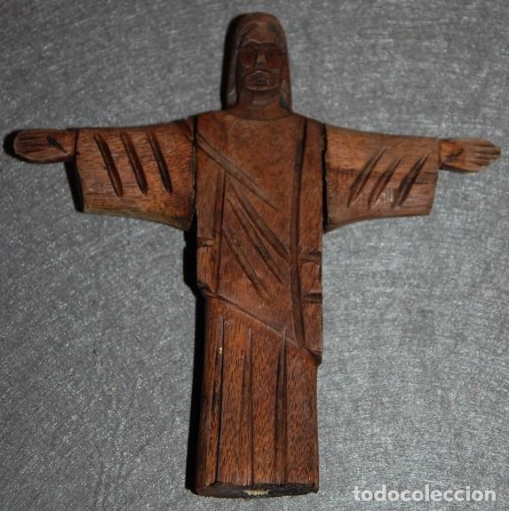 Antig&uuml;edades: TALLA DE MADERA DEL CRISTO REDENTOR DE CORCOVADO - Foto 1