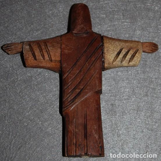 Antig&uuml;edades: TALLA DE MADERA DEL CRISTO REDENTOR DE CORCOVADO - Foto 2