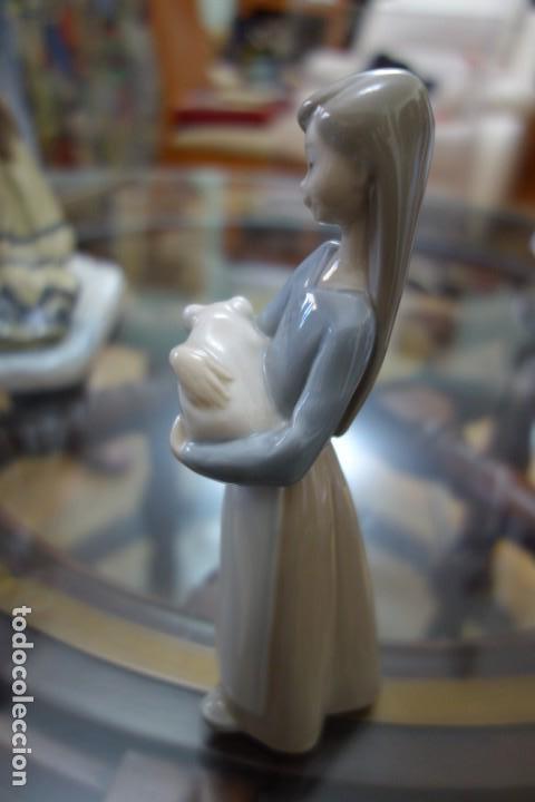 Antig&uuml;edades: Ni&ntilde;a con cerdito de LLADRO , perfecta - Foto 4