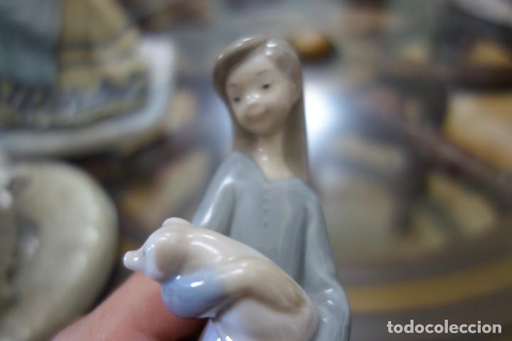Antig&uuml;edades: Ni&ntilde;a con cerdito de LLADRO , perfecta - Foto 5