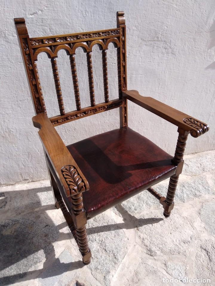 Antig&uuml;edades: Antig&uuml;o sill&oacute;n Frailero - Foto 4