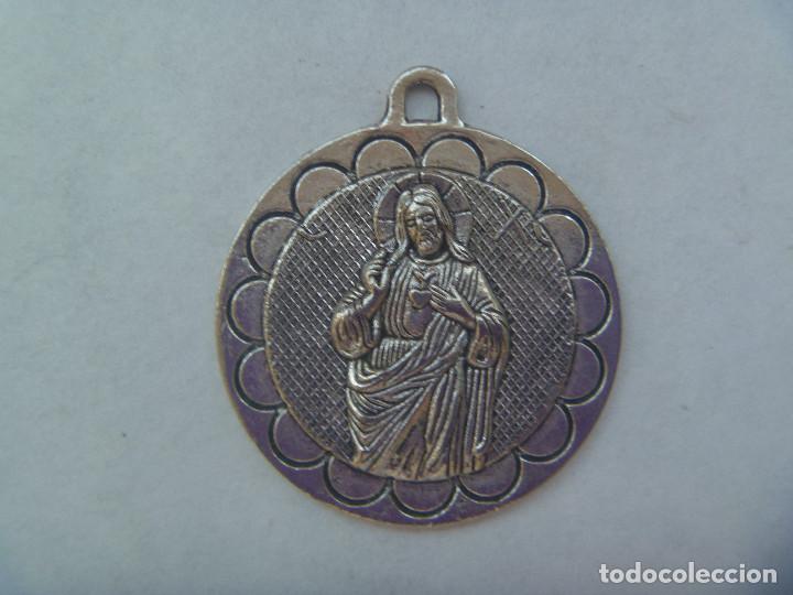 Antig&uuml;edades: ANTIGUA MEDALLA DEL CORAZON DE JESUS - Foto 1