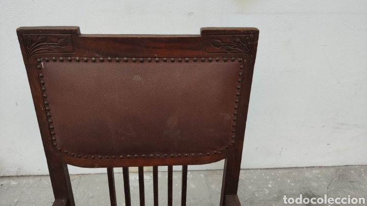 Antig&uuml;edades: SILL&Oacute;N FRAILERO DE MADERA - Foto 3