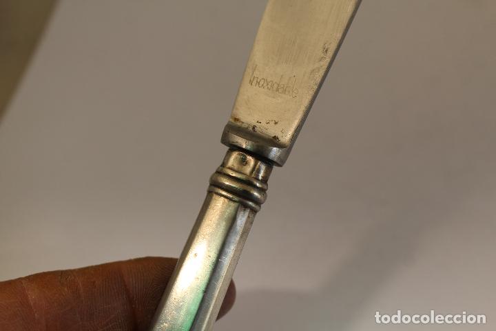Antig&uuml;edades: cuchillo en plata de ley punzonada - Foto 5