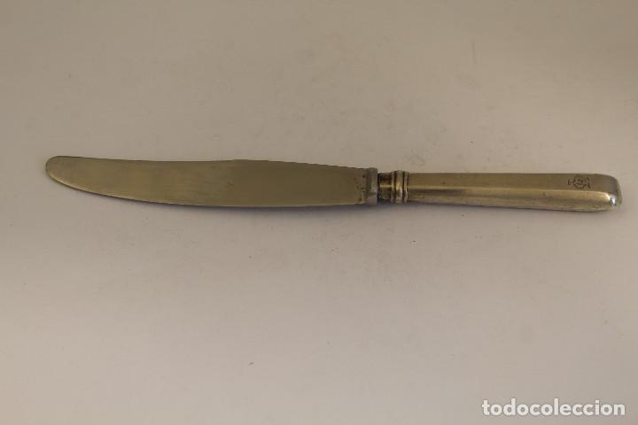 Antig&uuml;edades: cuchillo en plata de ley punzonada - Foto 1