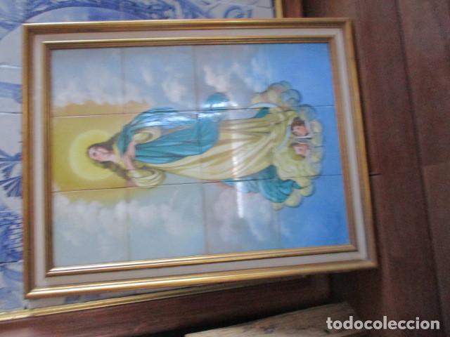 Antig&uuml;edades: retablo ceramico Inmaculada (pintado) - Foto 5