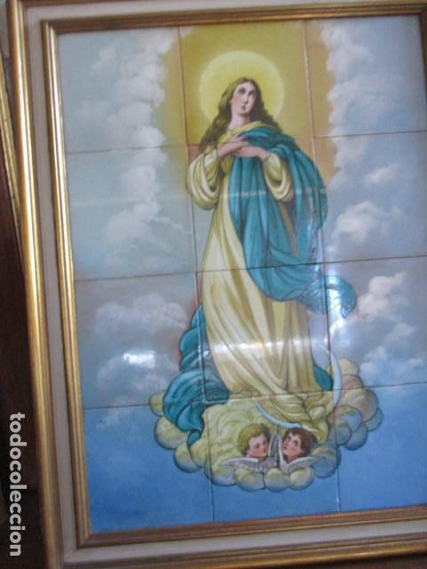 Antig&uuml;edades: retablo ceramico Inmaculada (pintado) - Foto 1