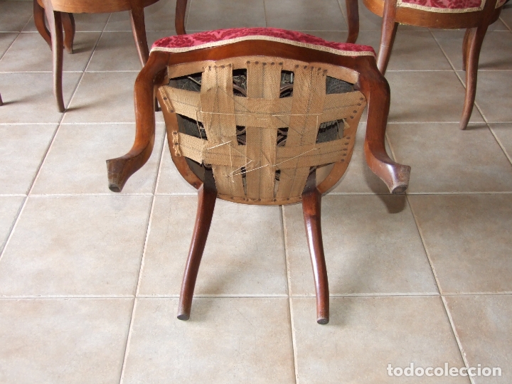 Antig&uuml;edades: 4 SILLAS ISABELINAS DE CAOBA - Foto 7