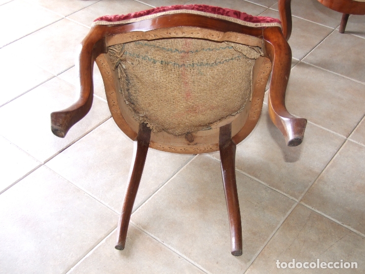 Antig&uuml;edades: 4 SILLAS ISABELINAS DE CAOBA - Foto 9