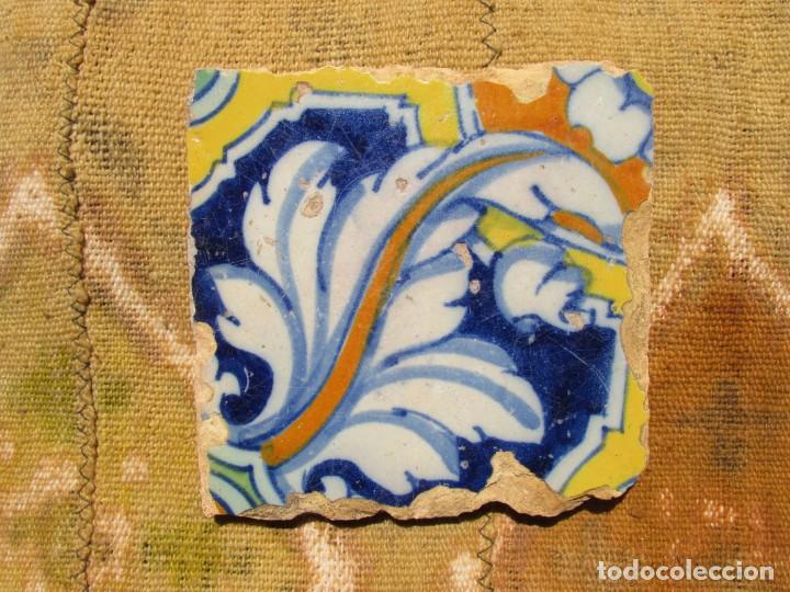 Antiguidades: Antiguo azulejo de Talavera (Toledo) Siglo XVII