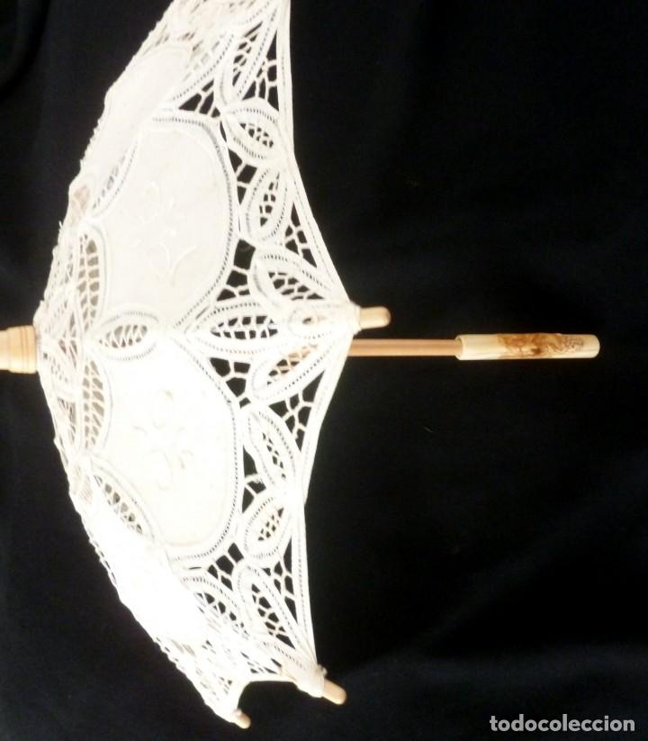 Antig&uuml;edades: SOMBRILLA DE ENCAJE PARA MU&Ntilde;ECA - Foto 5