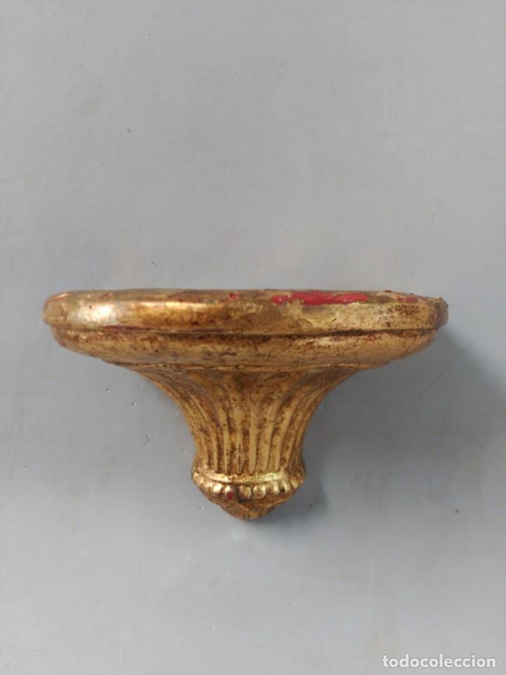peana madera pan de oro y terciopelo siglo xix - Buy Other antique objects  on todocoleccion