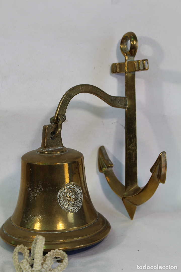 Antig&uuml;edades: campana ms bremen 1911 de laton - Foto 6