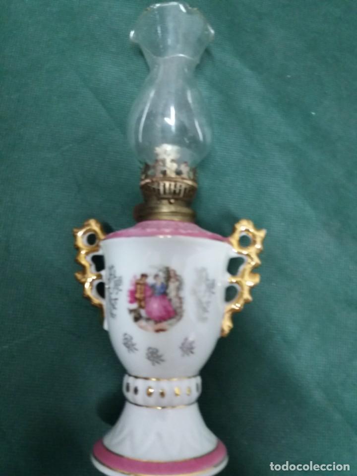 Antig&uuml;edades: QUINQU&Eacute; CER&Aacute;MICA Y CRISTAL - Foto 1