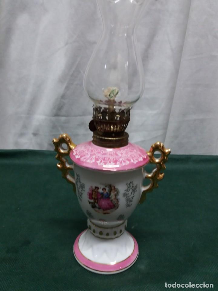 Antig&uuml;edades: QUINQU&Eacute; CER&Aacute;MICA Y CRISTAL - Foto 5
