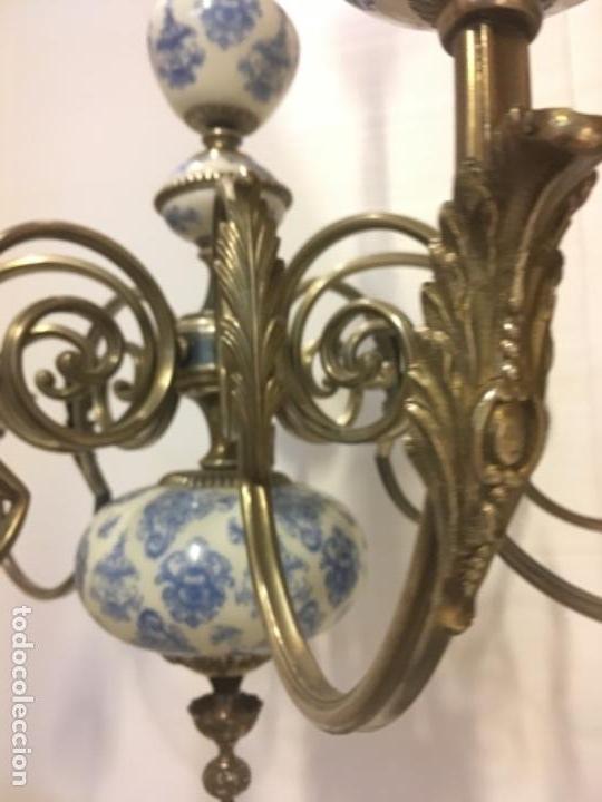 Antig&uuml;edades: Lampara plateada y porcelana - Foto 7