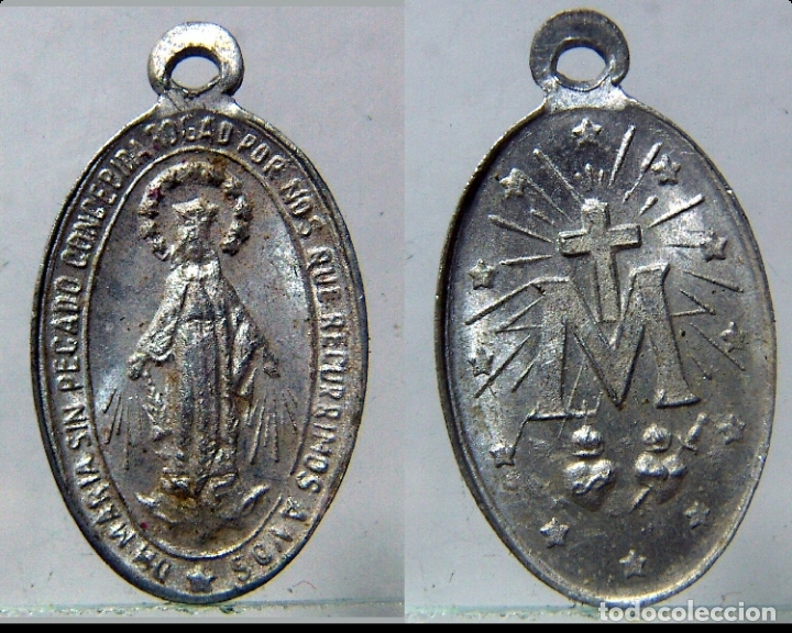 Antig&uuml;edades: MEDALLA RELIGIOSA DE LA VIRGEN MARIA - Foto 1