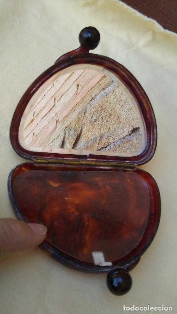 Antig&uuml;edades: ESPEJO POLVERA DE CAREY ANTIGUO - Foto 1