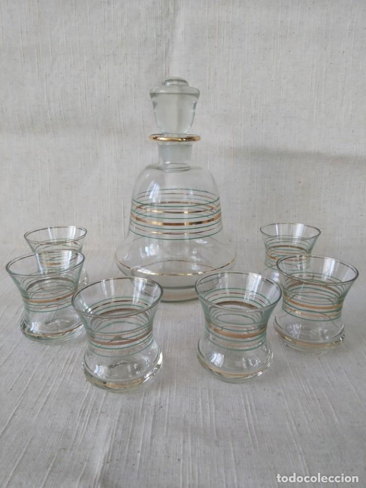 Antig&uuml;edades: LICORERA Y VASOS - JUEGO LICOR - Foto 1