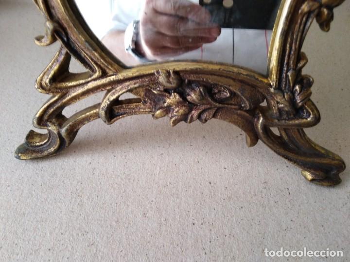 Antig&uuml;edades: Espejo de bronce de mesa 50x30ctms 3000gms - Foto 7