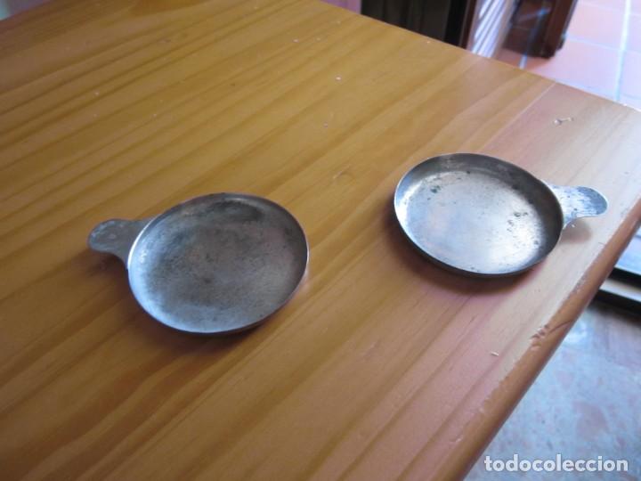 Antiquit&eacute;s: BANDEJAS DE BALANZA ANTIGUAS METALICAS