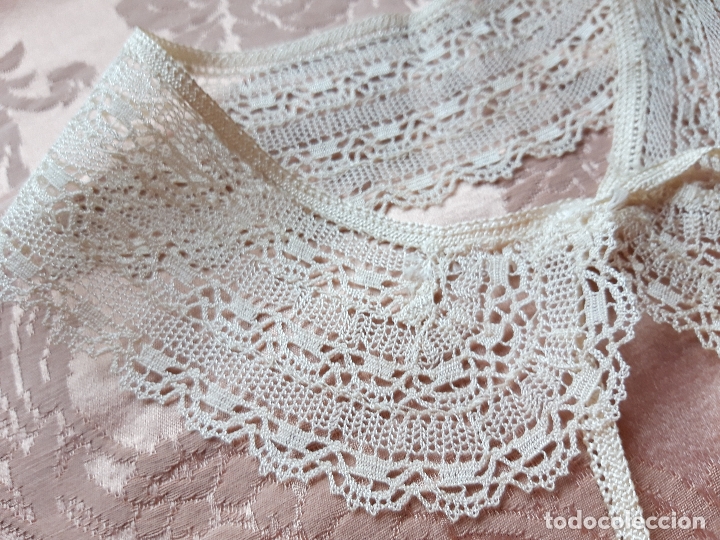 Antig&uuml;edades: Cuello de encaje de bolillo antiguo - Foto 4