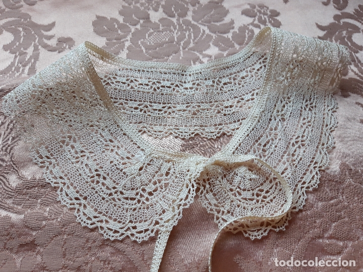 Antig&uuml;edades: Cuello de encaje de bolillo antiguo - Foto 6