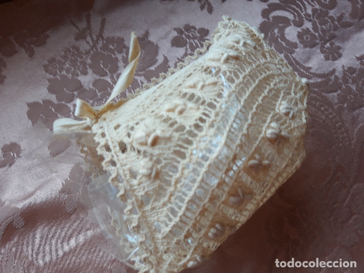 Antig&uuml;edades: Gorro bebe encaje antiguo - Foto 3