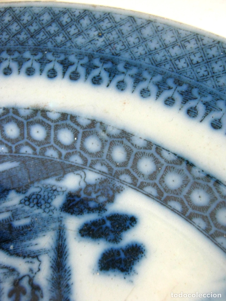 Antig&uuml;edades: Plato Blue Willow s. XVIII - Foto 11