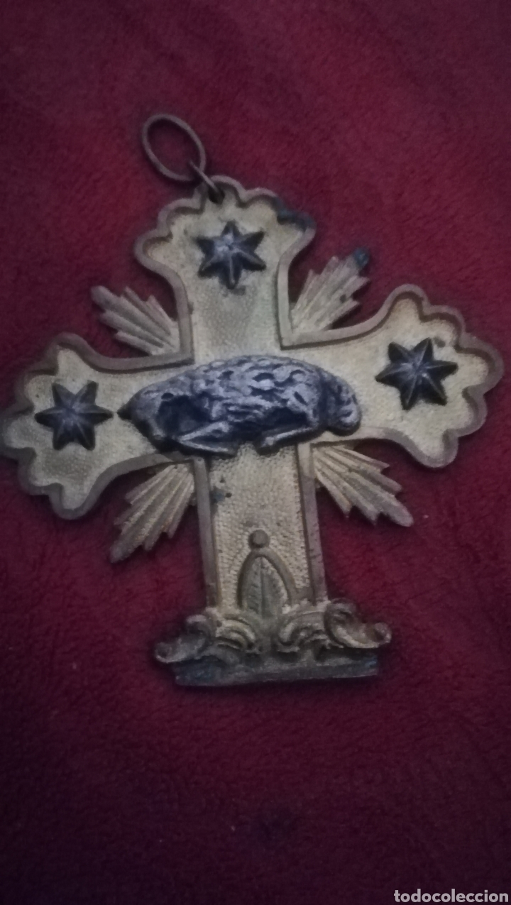 Antig&uuml;edades: Antigua cruz de bronce - Foto 1