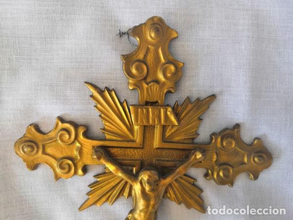 Antig&uuml;edades: ANTIGUO CRUCIFIJO DE BRONZE - Foto 4