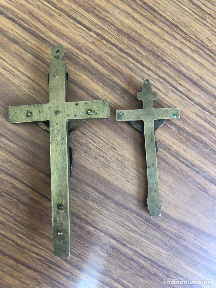 Antig&uuml;edades: CRUCIFIJOS EN BRONCE ANTIGUOS - Foto 2