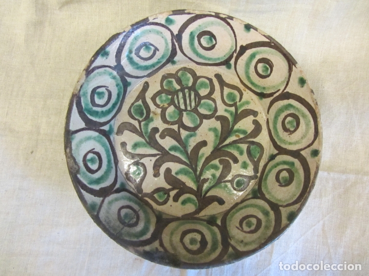 Antigüedades: Plato de fajalauza bicolor del siglo XIX - Foto 4 - 279363103
