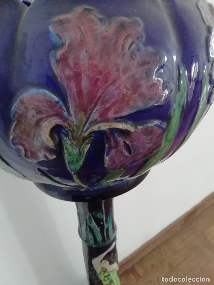 Antig&uuml;edades: MACETERO PEDESTAL CERAMICA - Foto 2