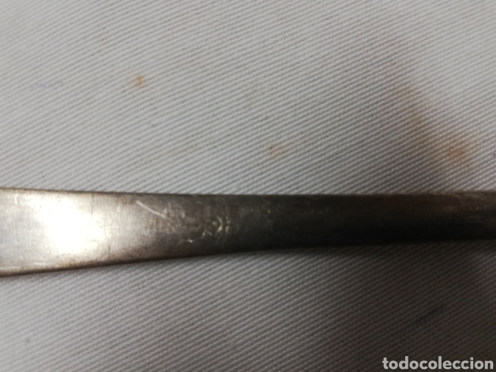Antig&uuml;edades: CUCHARON EN BA&Ntilde;O DE PLATA. PUNZONADA. 27CM. - Foto 7