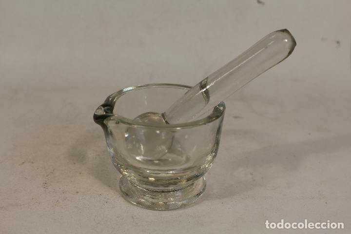 Antig&uuml;edades: mortero y maza de cristal - Foto 4