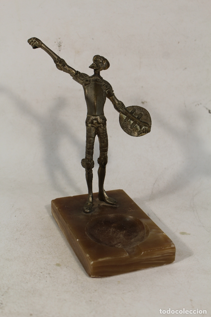 Antig&uuml;edades: cenicero quijote de bronce - Foto 5