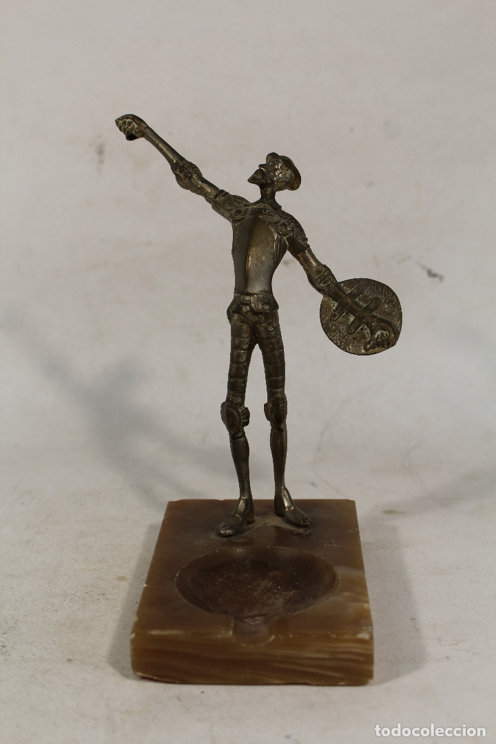 Antig&uuml;edades: cenicero quijote de bronce - Foto 1