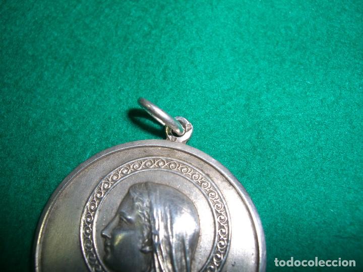 Antig&uuml;edades: MEDALLA VIRGEN MAR&Iacute;A , PLATA DE LEY. - Foto 4