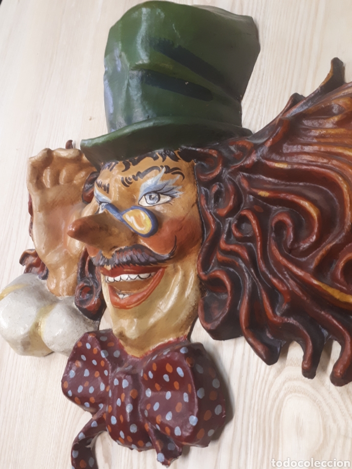Antig&uuml;edades: Gran m&aacute;scara papel mache - Foto 3