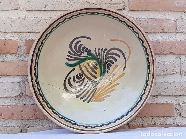 Cuenco Cuadrado Grande De Cerámica Tradicional Española, 31x31x7 Cm, Azul Celeste, Hecho A Mano Por Cerámica Padilla
