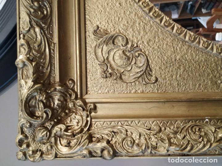 Antig&uuml;edades: ANTIGUO ESPEJO DORADO MADERA Y ESTUCO. - Foto 6