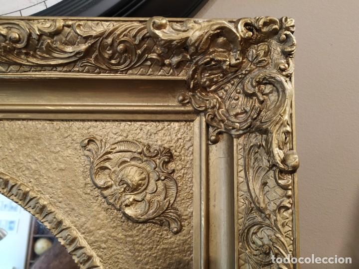 Antig&uuml;edades: ANTIGUO ESPEJO DORADO MADERA Y ESTUCO. - Foto 7