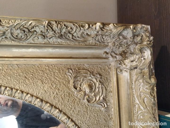 Antig&uuml;edades: ANTIGUO ESPEJO DORADO MADERA Y ESTUCO. - Foto 8