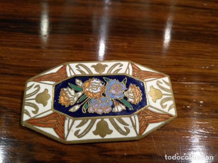 Antig&uuml;edades: Broche estilo modernista de esmalte - Foto 1