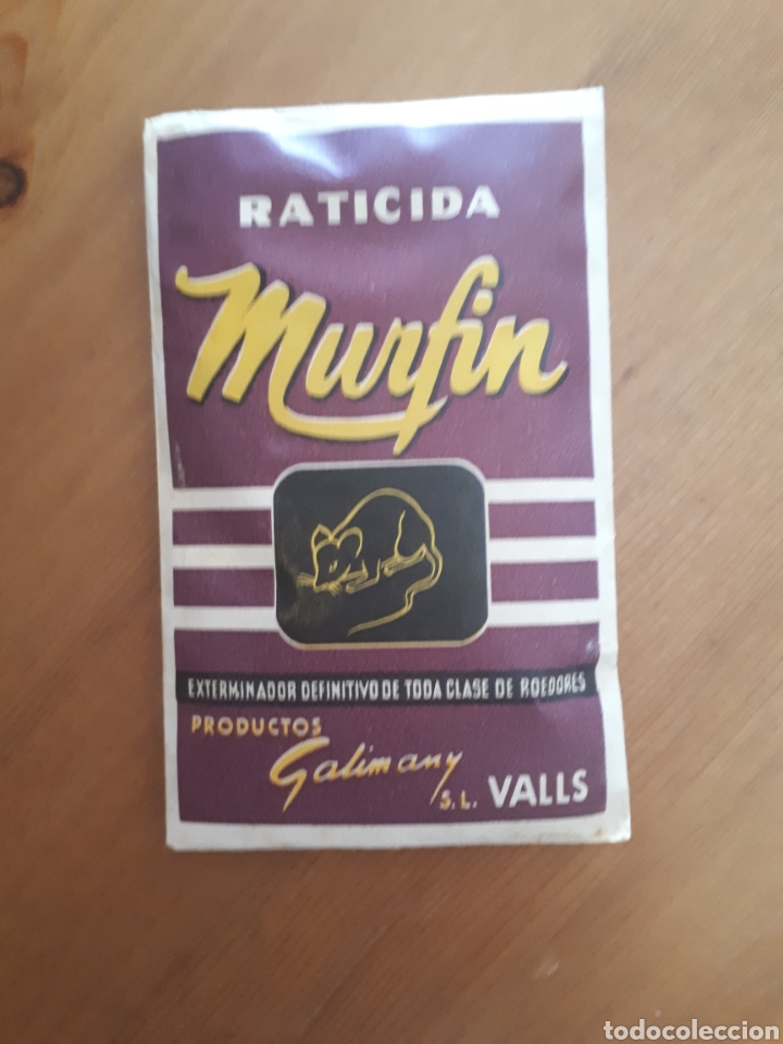 Antig&uuml;edades: Antiguo sobre raticida Murfin - Foto 1
