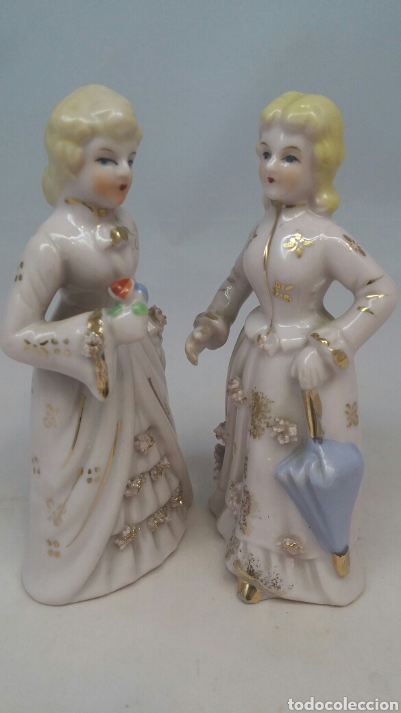 Antiquit&auml;ten: Antigua pareja mujeres porcelana Foreign